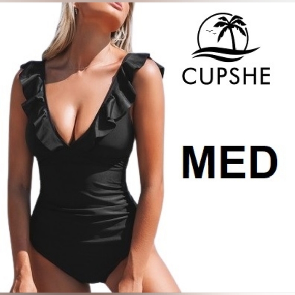 Cupshe Other - Cupshe Ruffled Lace Up One-Piece Swimsuit